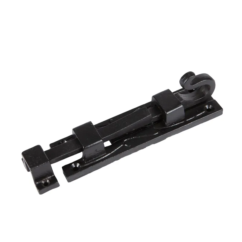 Hammer and Tongs Straight Shepherd's Crook Surface Bolt - W140mm - Black Size: 10000mm x 520mm Black 10000mm x 520mm