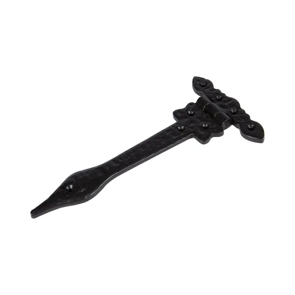 Hammer & Tongs 230mm Black Ornate T-Hinge