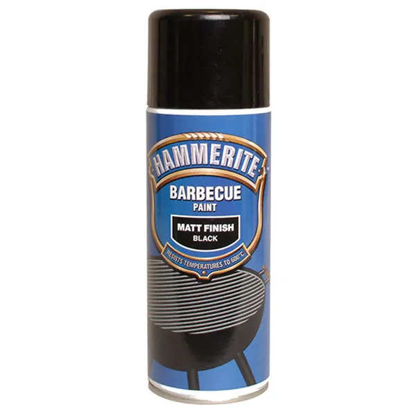Union Hammerite Bbq Paint Aerosol Black Matt 400Ml