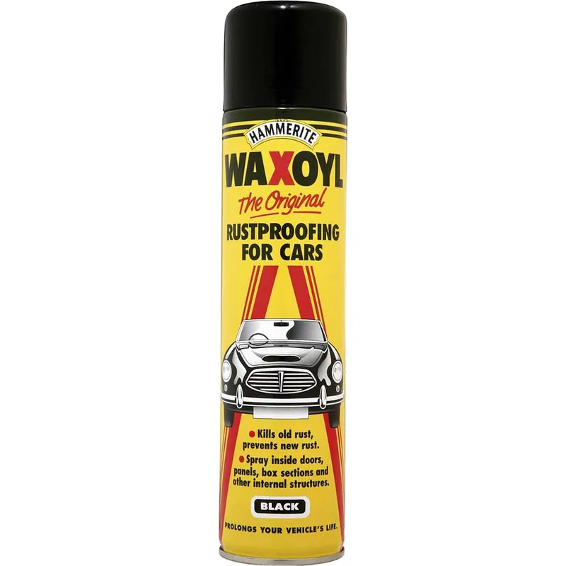 Hammerite Waxoyl Aerosol Rust Remover and Protector Black 400ml