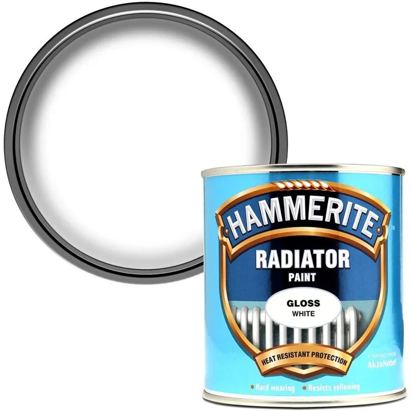 Hammerite Radiator Enamel Paint Gloss White 500ml