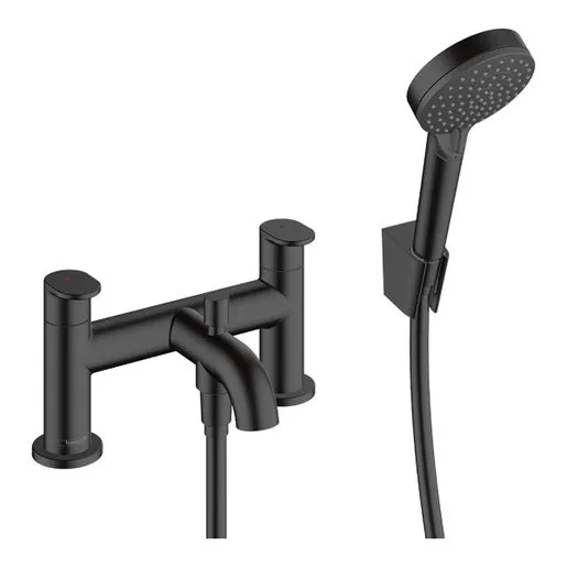 Hansgrohe Vernis Blend Bathroom Bath Shower Mixer Tap Twin Lever Modern Black
