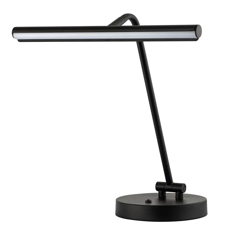 Happy Homewares Black LED Picture Light Desk Lamp with Touch Dimmer Black