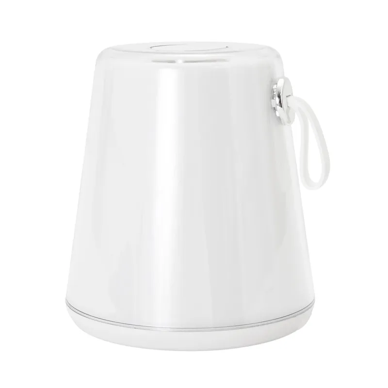 Happy Homewares Compact Modern White LED Colour Changing Rechargeable Touch Table Lamp White