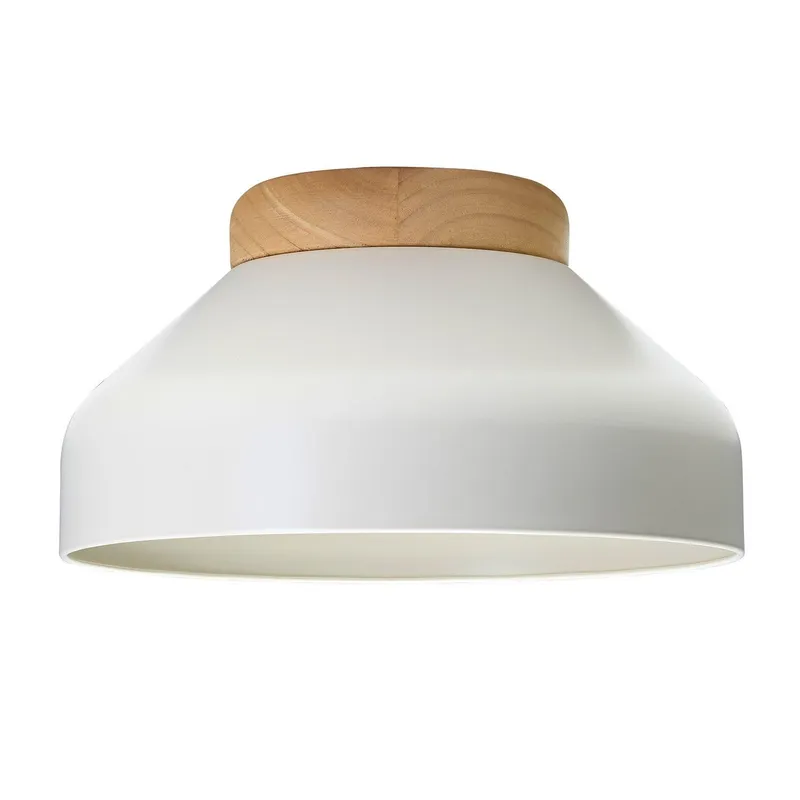 Happy Homewares Contemporary Scandinavian Designed Semi Flush Ceiling Light Fitting in Grey Grey