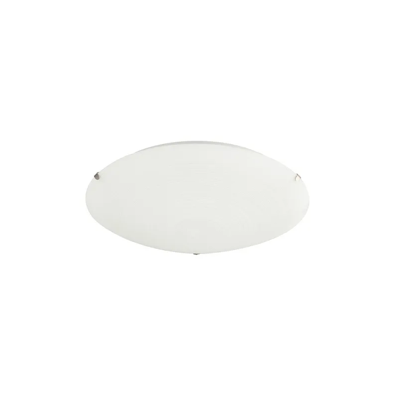 Frosted White Flush 25cm Glass Ceiling Light Fitting with Soft Swirl Decoration