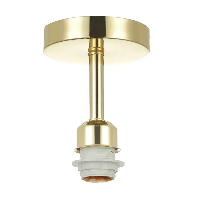 Happy Homewares Metal Ceiling Light Fitting for Industrial Style Light Bulbs in Metallic Gold Metallic Gold
