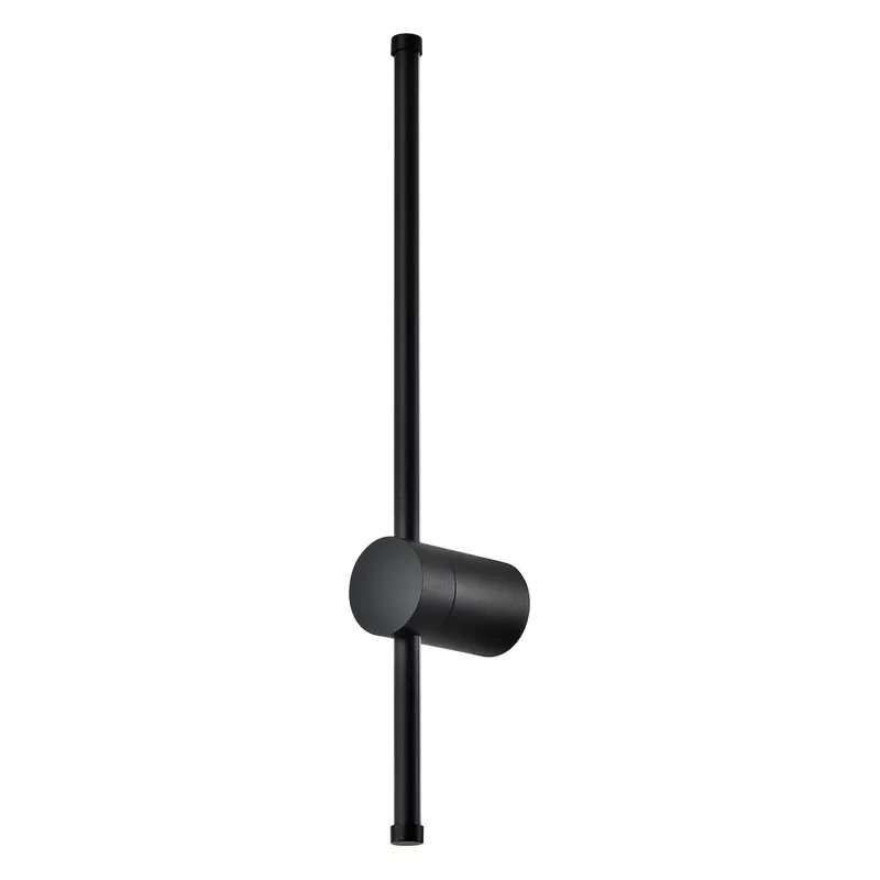 Happy Homewares Modern & Sleek Stick Style Ambient LED Wall Light Fitting in Black Black