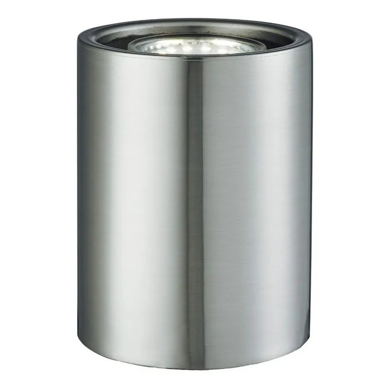 Happy Homewares Small & Contemporary LED Table/Floor Lamp Uplighter in Metallic Silver Metallic Silver