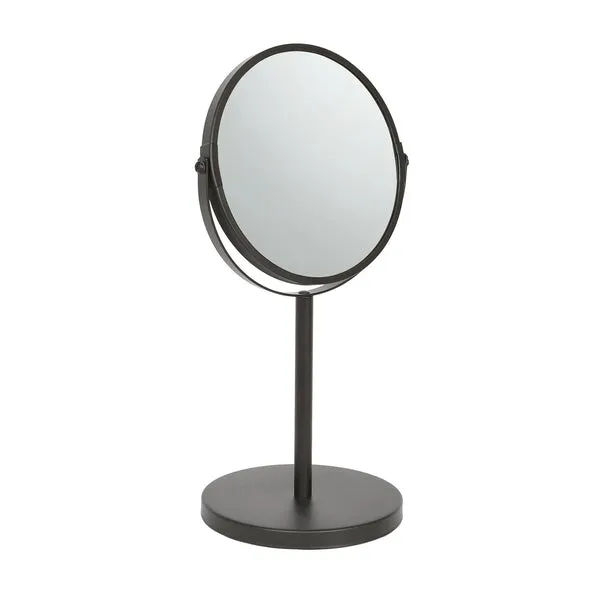 Harbour Housewares 18.5cm x 34.5cm Black Pedestal Mirror