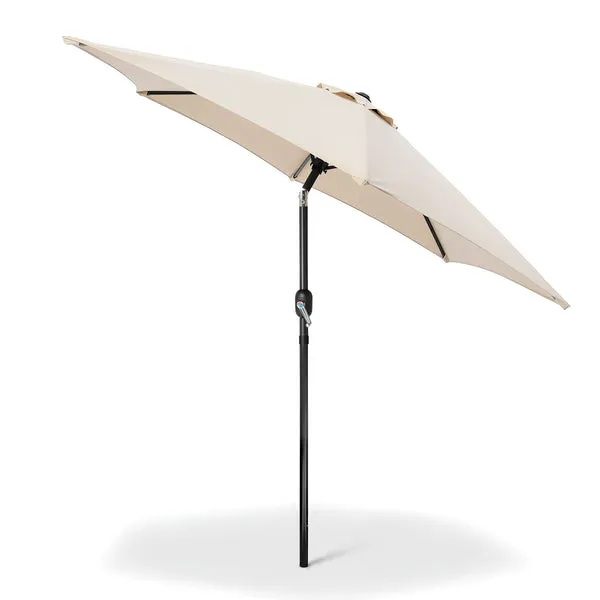 Harbour Housewares 2.3M Tilting Garden Parasol - Natural