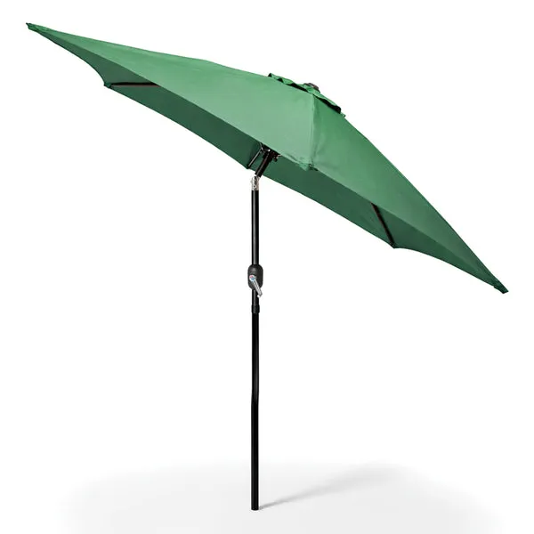 Harbour Housewares 2.7M Tilting Garden Parasol - Green