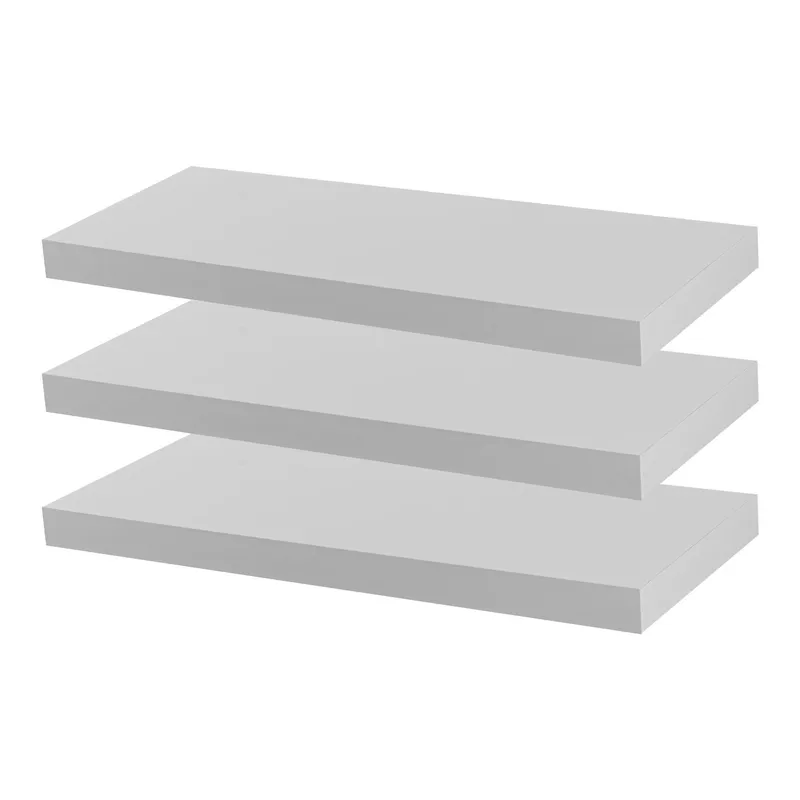 Harbour Housewares 60cm White Modern Floating Shelves - Pack of Three