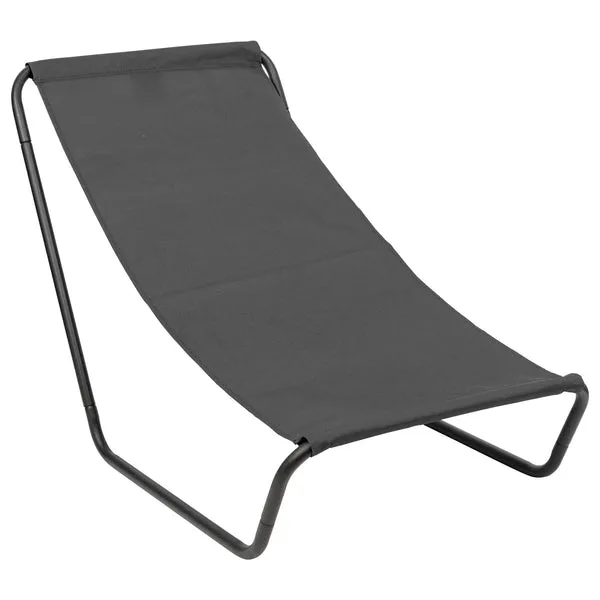 Harbour Housewares Black Folding Beach Lounger