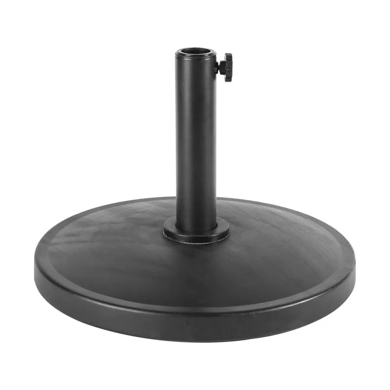 Harbour Housewares Concrete Garden Parasol Base - 12kg - Black Black