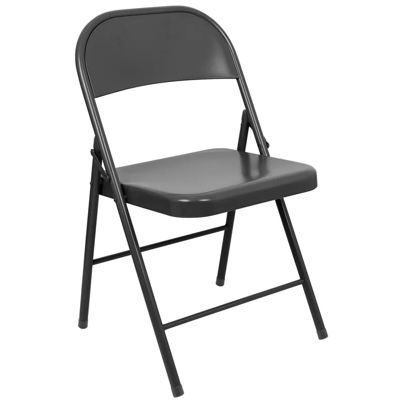 Harbour Housewares Matt Black Metal Folding Chair