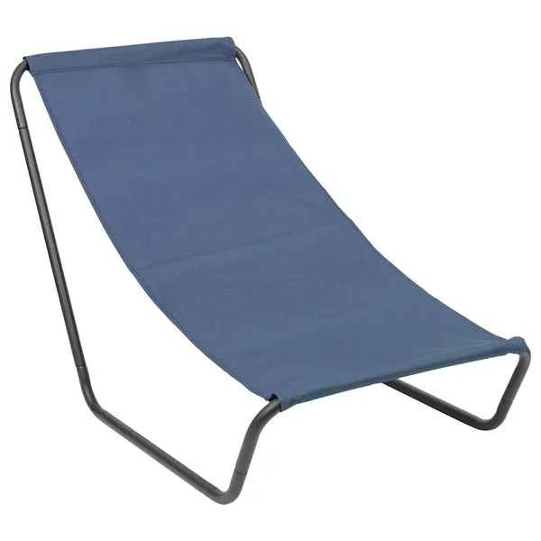 Harbour Housewares Navy Folding Beach Lounger