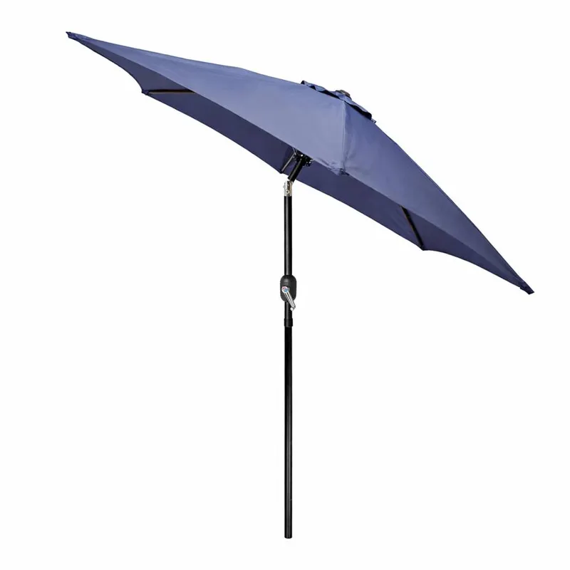 Harbour Housewares Tilting Garden Parasol - 2.3M in Navy Navy