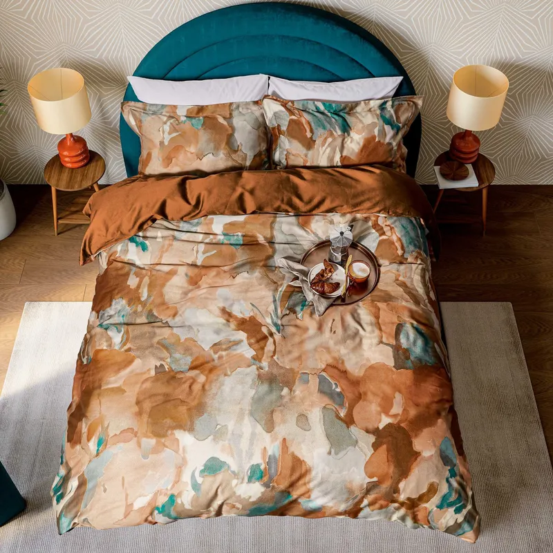 Harlequin Foresta Kingsize Duvet Cover Set, Terracotta
