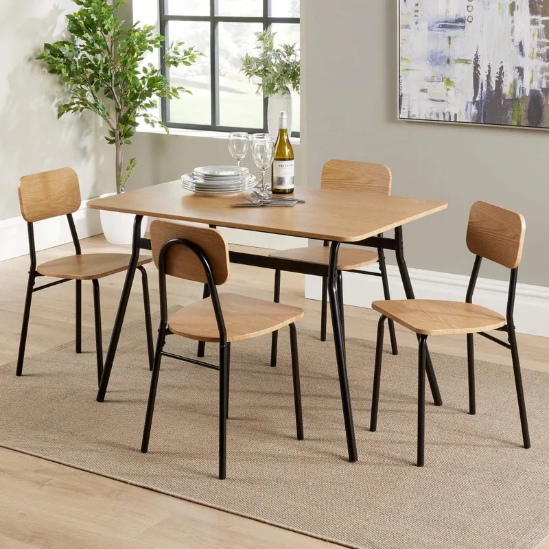 Harlow Wooden Dining Table & Chair Set