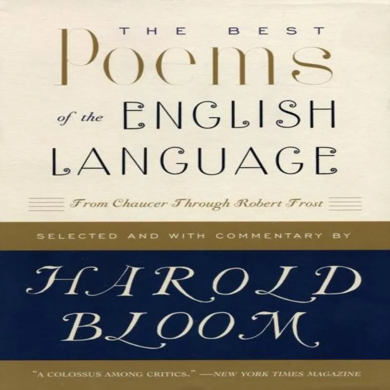 Harold Bloom The Best Poems of the English Language