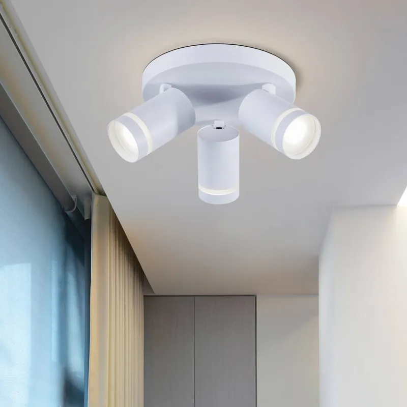 Harper Living 3 Light 3x GU10 Modern Spotlight White - White - Size: One Size