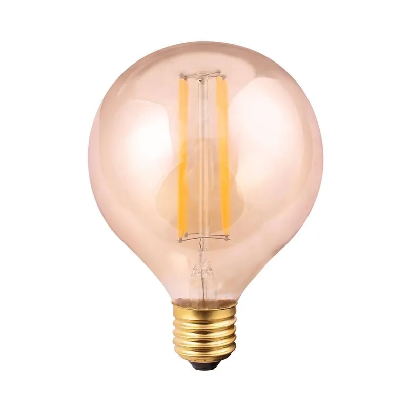 Harper Living 8 Watts G125 E27 LED Bulb Amber Globe Warm White Dimmable - Amber