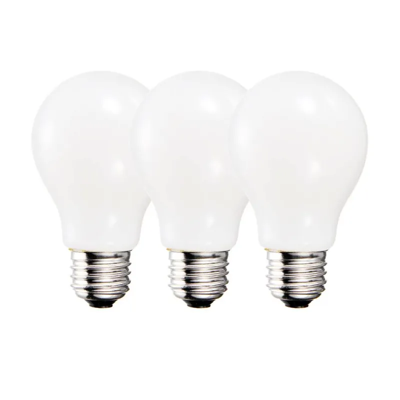 Harper Living 9 Watts A60 E27 LED Bulb Opal Warm White Dimmable, Pack of 3 - White - Size: One Size