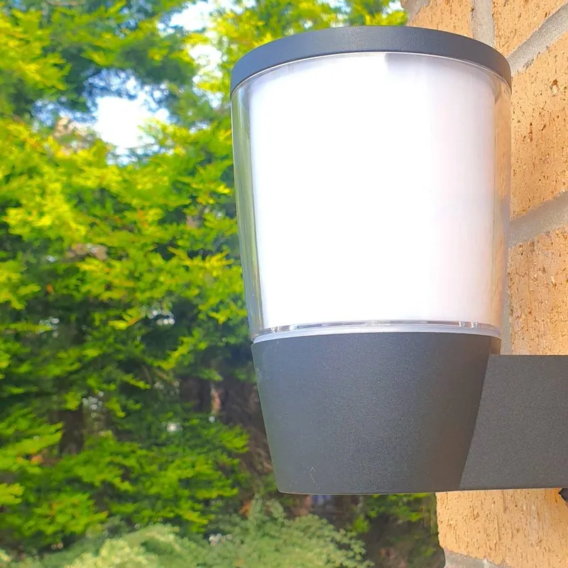 Harper Living Unisex Outdoor Wall Light Modern IP54 in Grey Grey One Size female