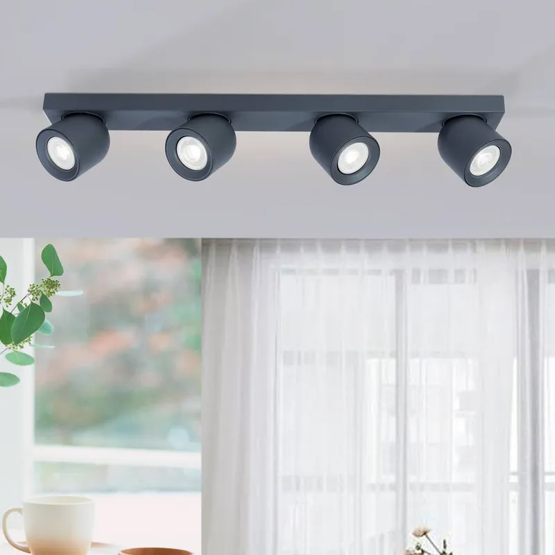 Harper Living 4 Light GU10 Spotlight 4x GU10 Grey - Grey