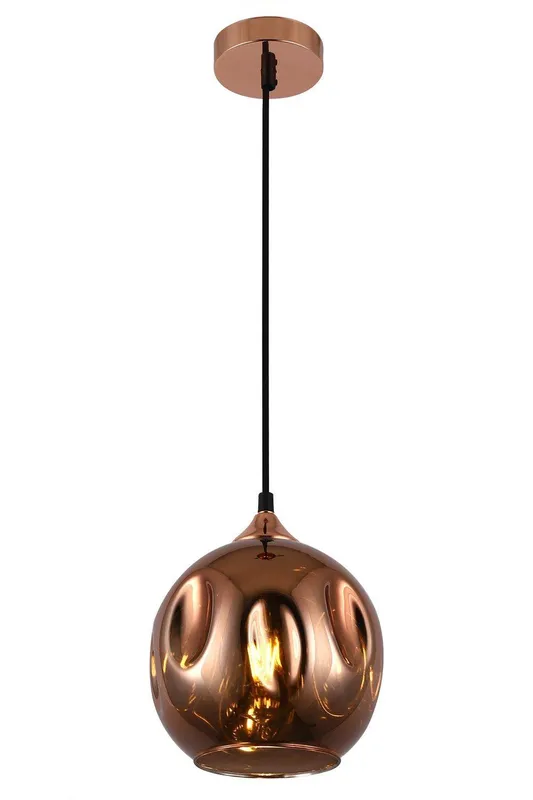 Harper Living Pendant Ceiling Light Dome Shade Rose Gold Finish - Rose Gold