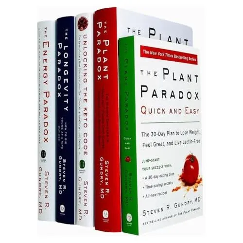 Harper ltd Dr Steven R Gundry 5 Book Set – Plant Paradox, Diet & Gut Health Nutrition Collection