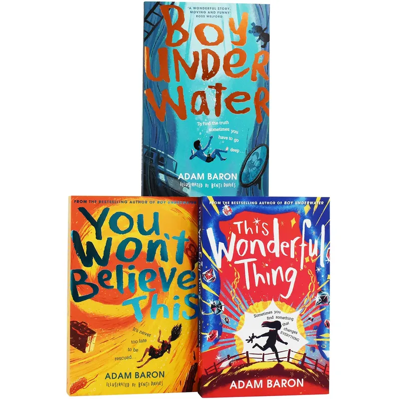 Boy Under Water 3 Books Collection Set By Adam Baron - Ages 9 years and up - Paperback HarperCollins Publishers