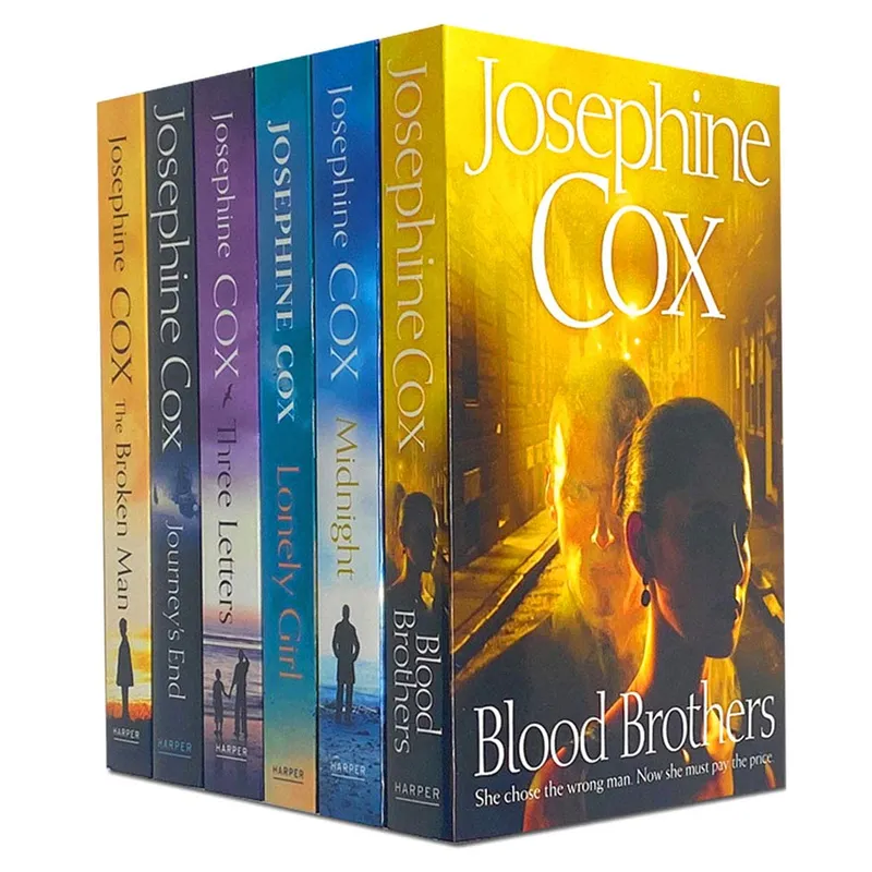 Harpercollins Josephine Cox Series 6 Books Collection Set Blood Brothers, Midnight, Lonely Girl, Three Letters, Journeys End, The Broken Man