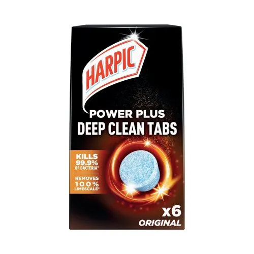 Harpic Power Plus Deep Clean Toilet Cleaner Tablets x6 Original Pack 8