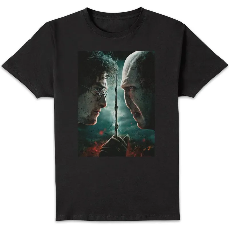 Harry Potter Deathly Hallows - Part 2 Unisex T-Shirt - Black Size: XL Black XL