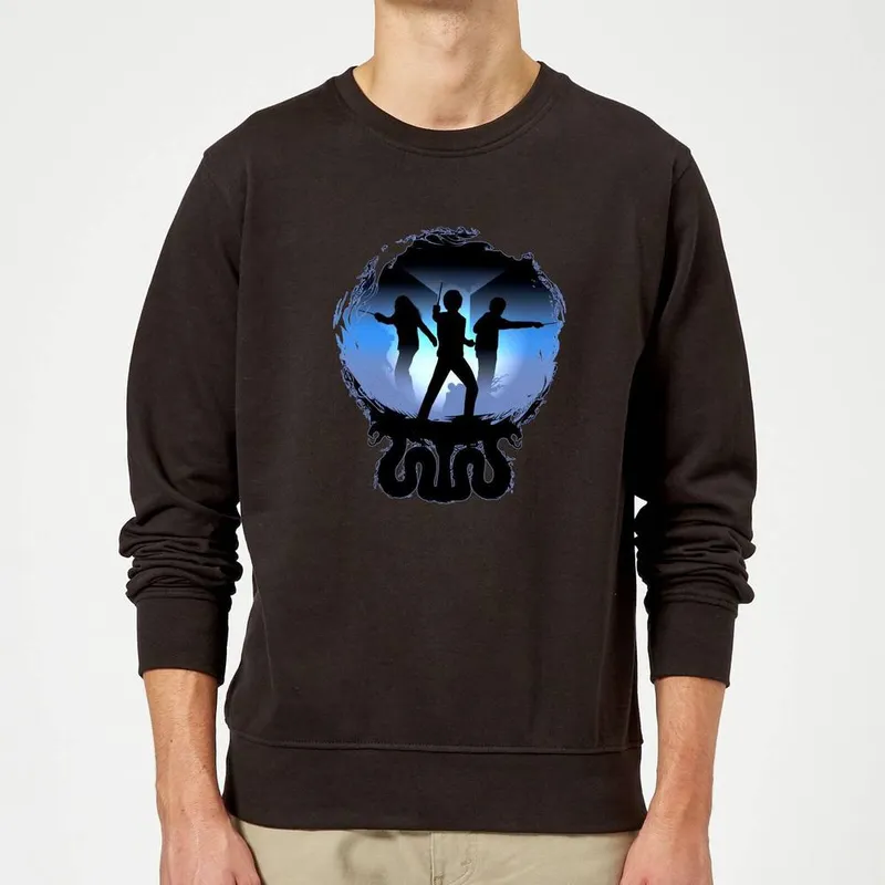 Harry Potter Silhouette Attack Sweatshirt - Black Size: XL Black XL