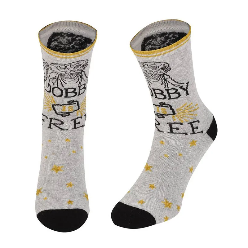 Harry Potter Women's Dobby Is Free Socks in Grey Size: S/M Grey S/M