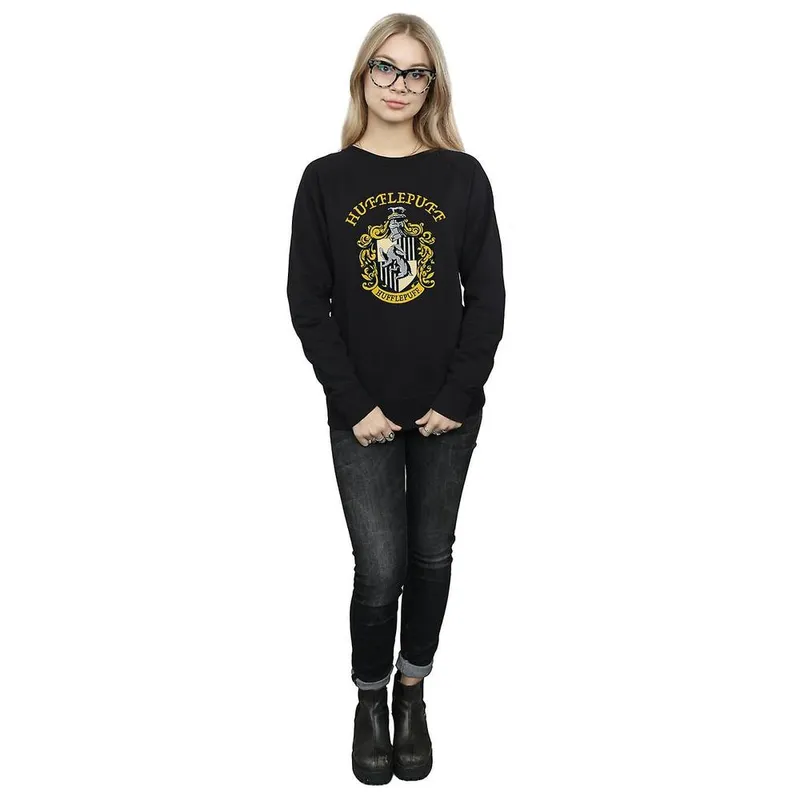 Harry Potter Women's Hufflepuff Sweatshirt in Black Size: XL Black XL