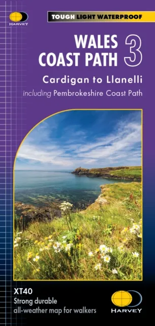 Harvey Maps Wales Coast Path 3 Trail Map