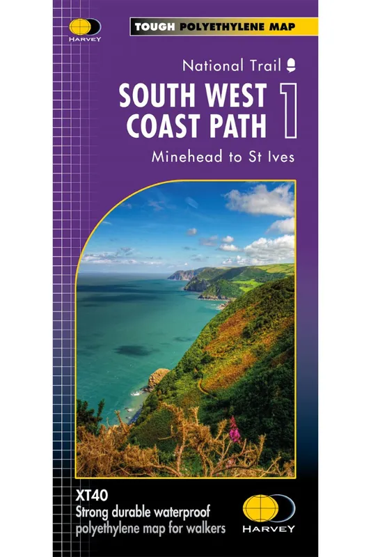 Harvey Maps South West Coast Path 1 Trail Map
