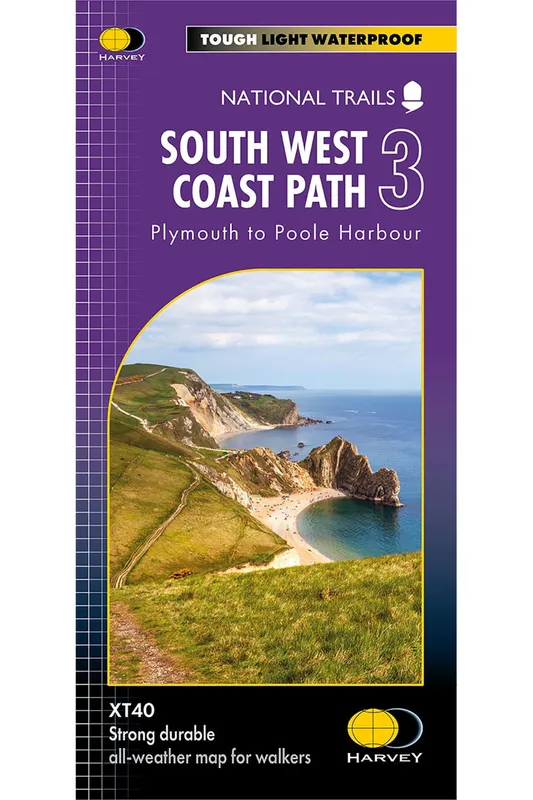 Harvey Maps South West Coast Path 3 Trail Map