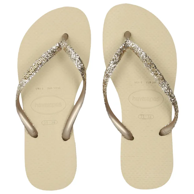Havaianas Women's Slim Glitter Golden Gold Light Size: 8 Gold