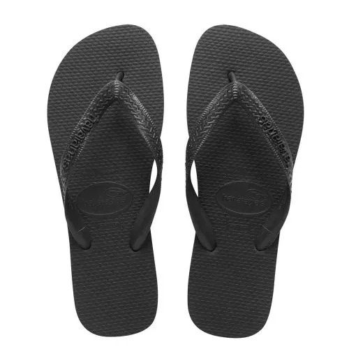 Havaianas Unisex Black Top Flip Flop - Black