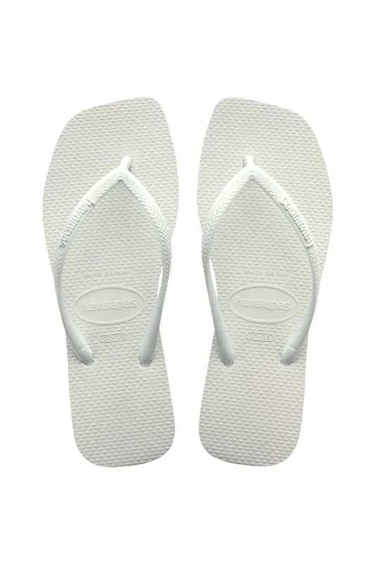 Havaianas Women's Slim Square Flip -Flop White Size: 6-7 White 6-7
