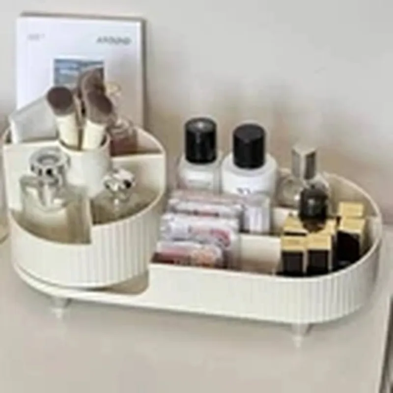Havendro Makeup Organiser Cosmetic Lipstick Brush Storage in White - White