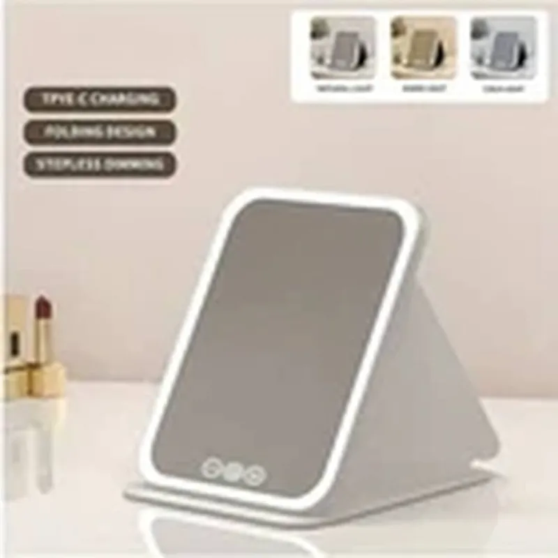 Havendro White Travel Makeup Mirror With 3-Color LED Lighting USB Rechargeable - White - Size: One Size