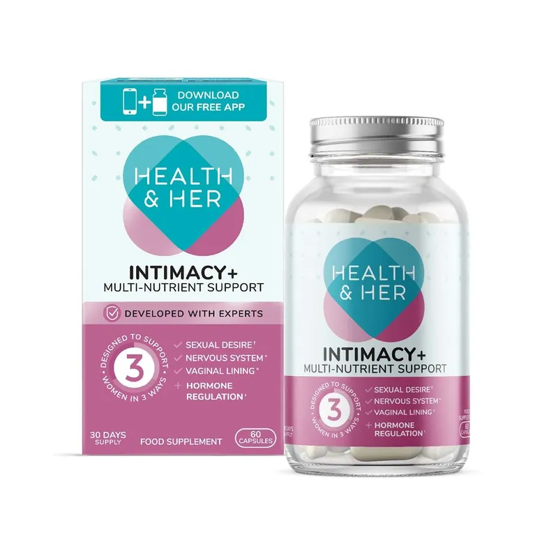Health Aid Women's Health & Her Intimacy+ Multi Nutrient Support Supplement - 60 Capsules in Clear Clear