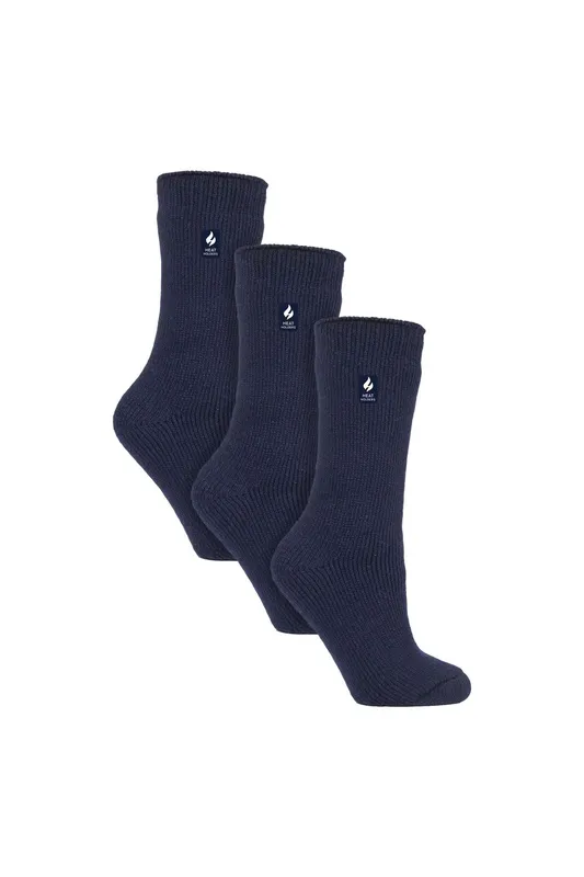 Heat Holders 3 Pairs Ladies Thick Winter Thermal Socks - - Size: 4-6