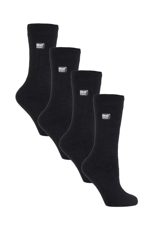 Heat Holders 4 Pairs Ultra Lite Thermal Women's Socks - - Size: 4-6